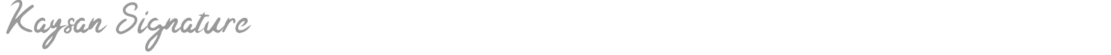 Kaysan Signature font preview